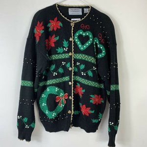 Northern Isles Ugly Xmas Cardigan Sweater Wms Sz M